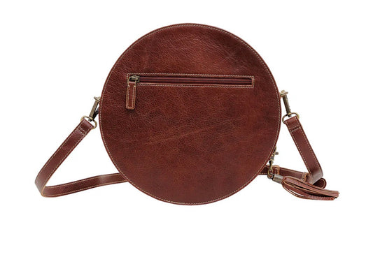 Crimson Orchid Round Bag