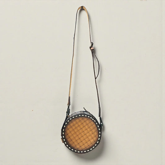Tooled leather Canteen Bag