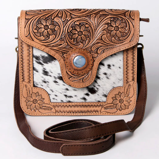 American Darling Hand Tooled Floral Bag