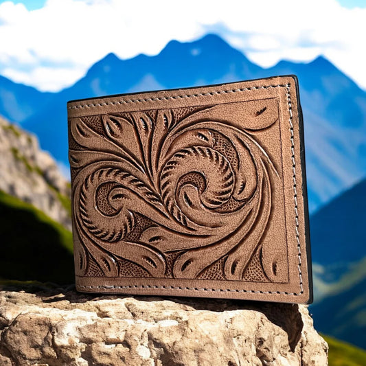 Ohio Tooled Leather Mens Wallet