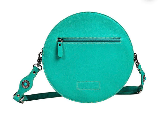 Cimarron Bluff Hand Tooled Round Bag