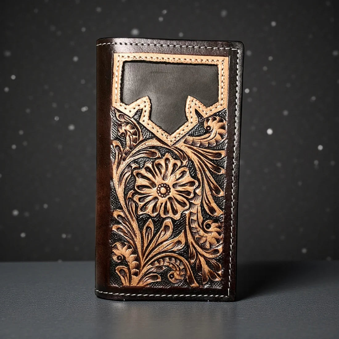 Tooled Leather Mens Wallet