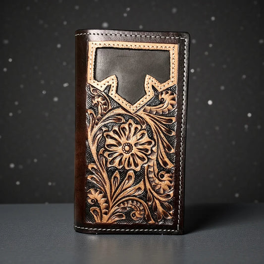 Tooled Leather Mens Wallet