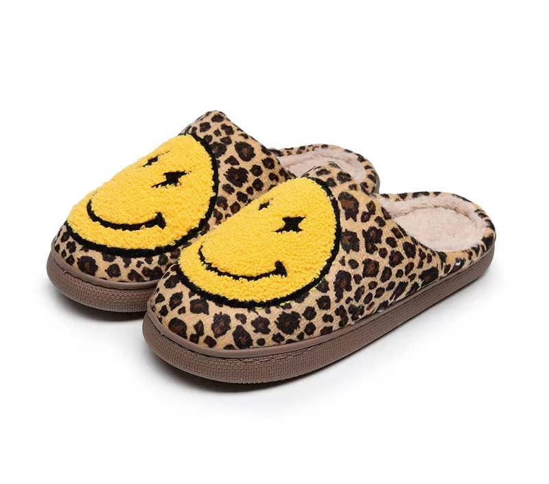 Lightning Face Fluffy Slippers