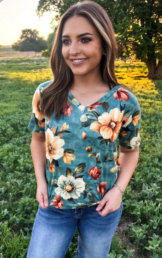 Wildflower Sage Top