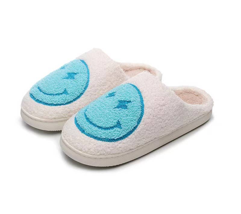 Lightning Face Fluffy Slippers