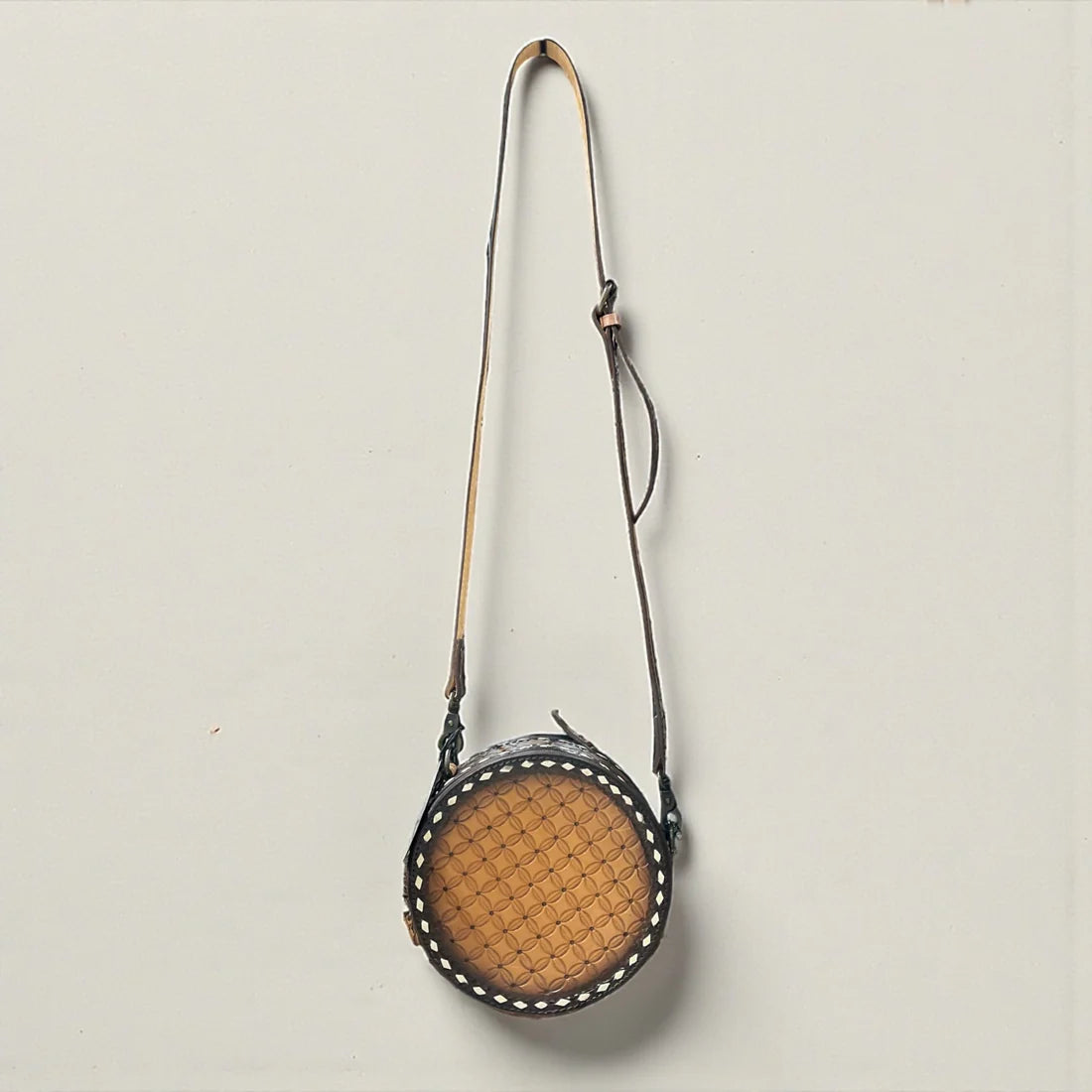 Tooled leather Canteen Bag