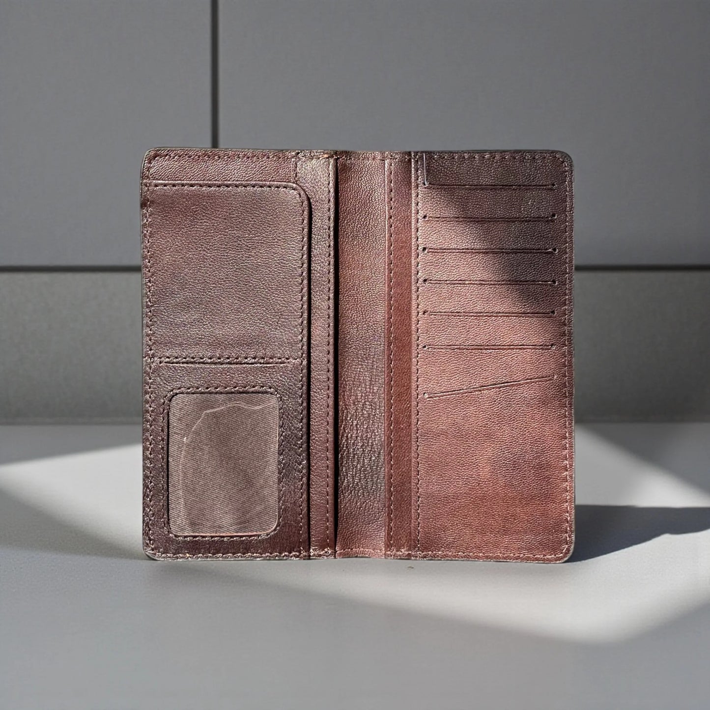 TAN TOOLED LEATHER WALLET