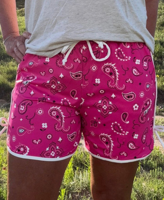 Bandana Babe Hot Pink Shorts