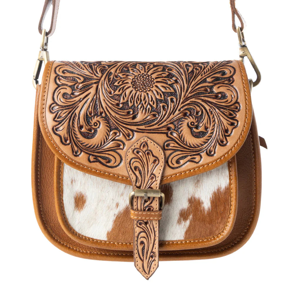Goldrush Saddle Hand Tooled Bag