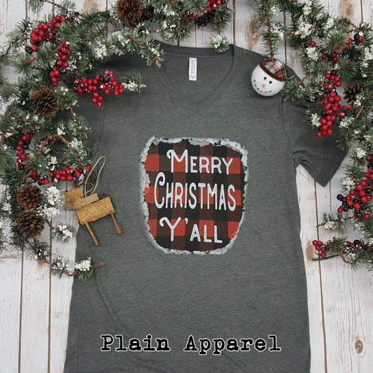 Merry Christmas Yall V-Neck