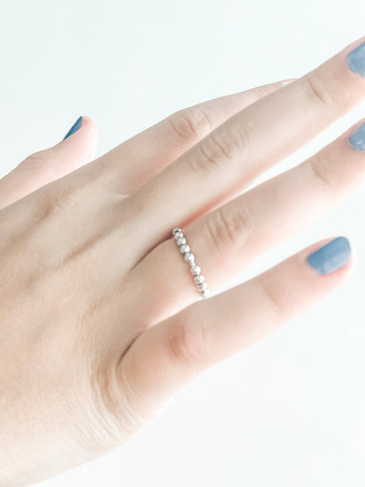Beaded Ring "Silver"
