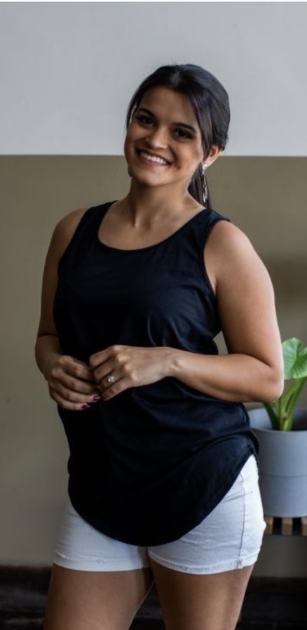 Black Sleeveless Relaxed Fit Tank