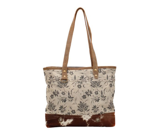 PETAL PRINT CANVAS TOTE BAG