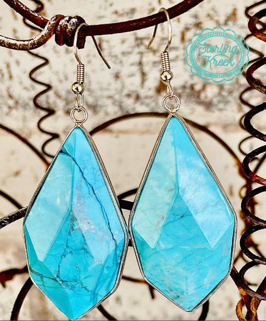 TURQUOISE TEAR DROP EARRINGS